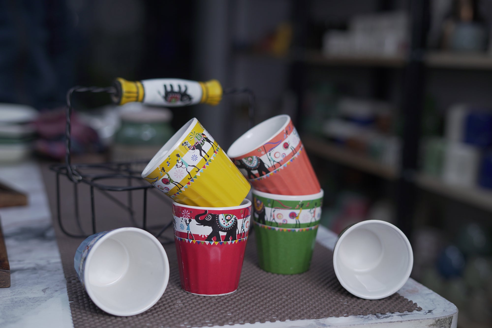 Kullad set with stand