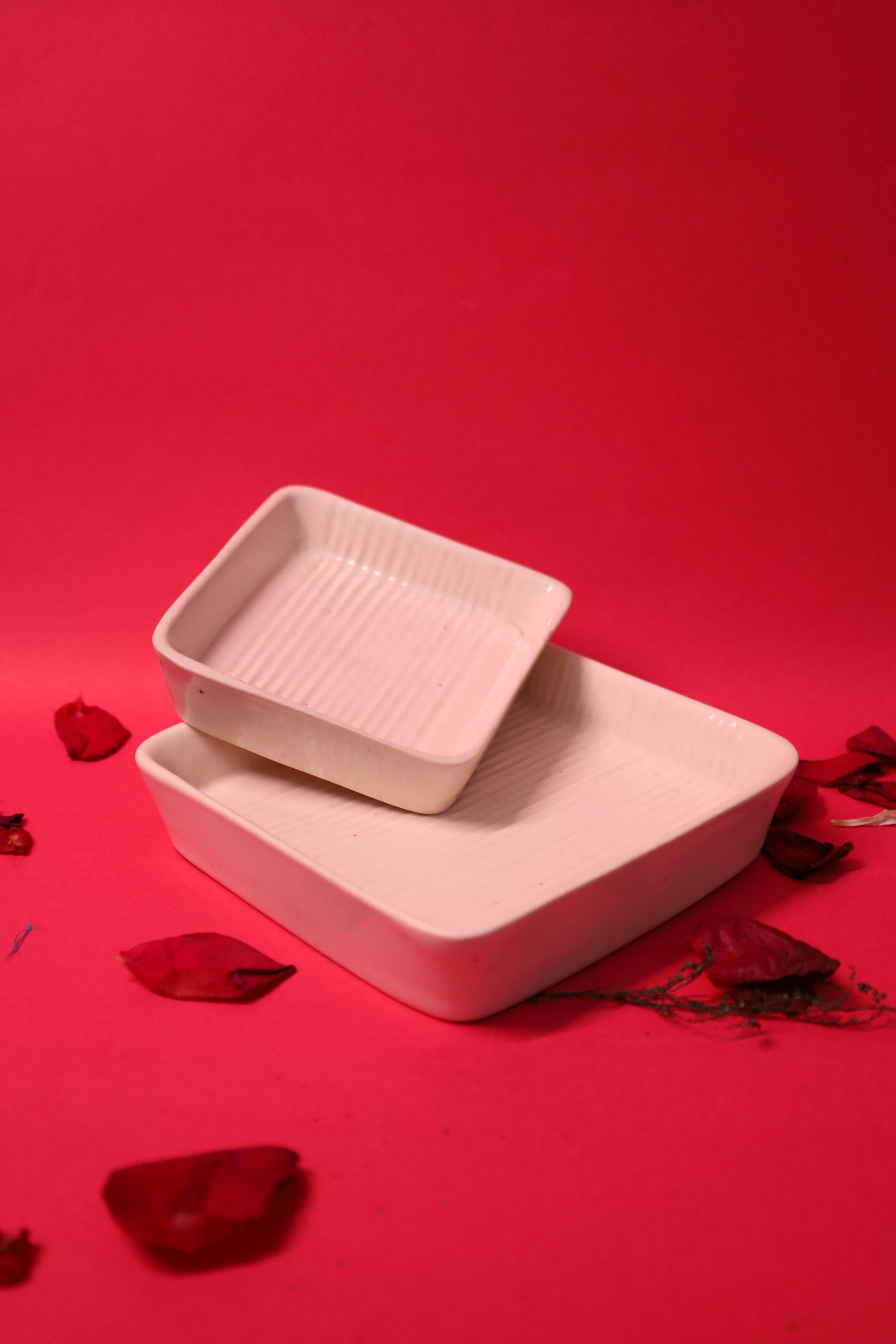 Square Ceramic Serving Plates Set of 3