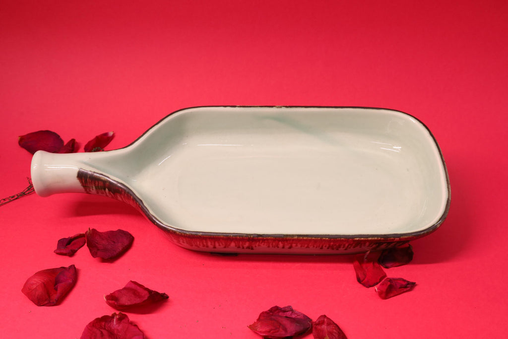 Elegant Bottle-Shaped Ceramic Platter