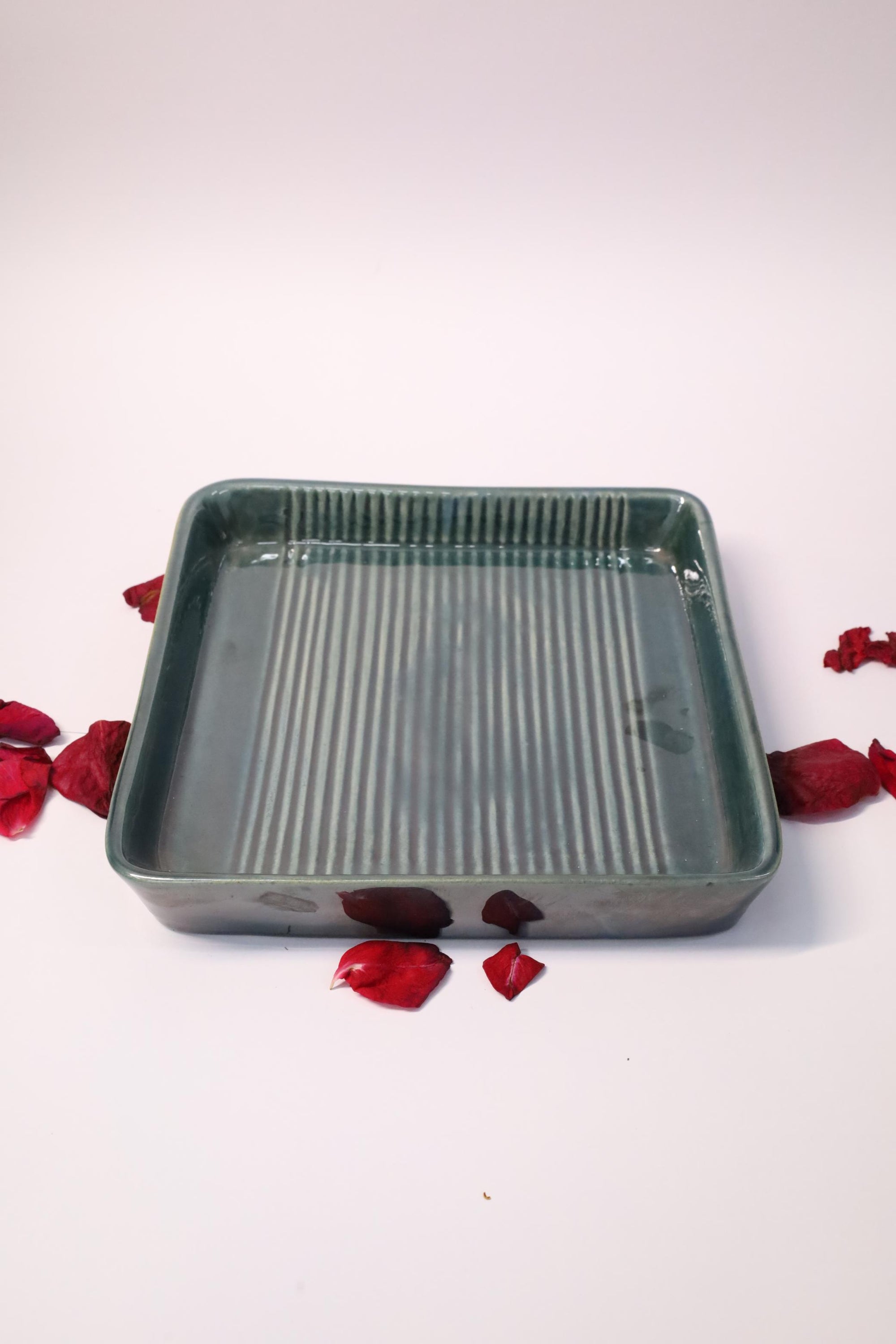 Square Ceramic Serving Plates Set of 3