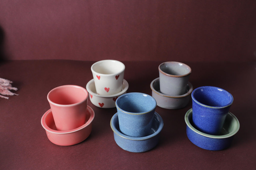 Colorful Ceramic Cup and Saucer Set